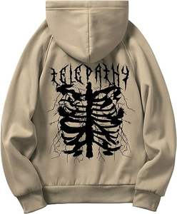 Nouveaux produits DCY 2024 : Sweat à capuche sans cordon, design imprimé en relief, sweat à capuche personnalisé imprimé en relief 500 g/m² - Product Image 1