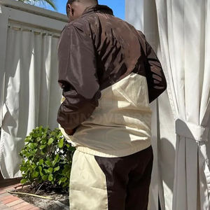 ชุดเสื้อกันลมแบบสั้นสำหรับผู้ชายชุดกันลมลำลองสีพื้นชุดสั้นมีซิปสำหรับฤดูหนาวใหม่ - Product Image 2