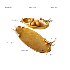 Juego de 2 Tazones Decorativos de Latón y Bandeja de Primera Calidad, Diferentes Tamaños, Tazón Decorativo para Alimentos, Más Vendido - Product Image 4