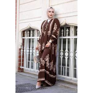 Robe modeste en viscose Irina Marron - Product Image 4