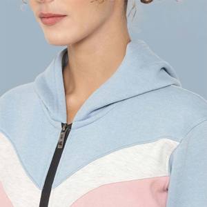 Venta al por mayor personalizado mujer cremallera chándal cómodo y de moda de dos piezas conjunto de ropa deportiva con cremallera completa - Product Image 5