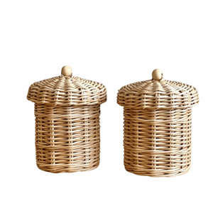 Boîte en rotin tissé à la main vietnamienne grande boîte de rangement en osier écologique pour la décoration et l'organisation de la maison - Product Image 2