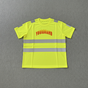 T-shirt de sécurité réfléchissant haute visibilité pour la construction, l'aménagement paysager, les travaux routiers et les ouvriers des services publics - Product Image 1