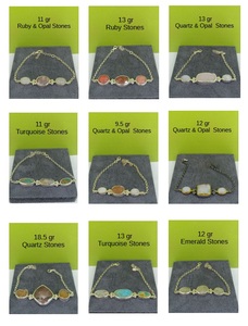 Unique Handmade Modern Quartz <b>Bracelet</b> in 925 Sterling Silver Multi-Shape <b>Gemstone</b> Family Design Wholesale - Product Image 2