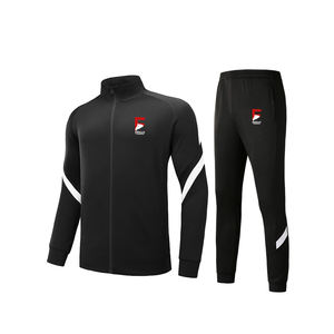 Combinaison de sport pour homme en polaire polyester, automne 2025, fermeture éclair intégrale, tenue de fitness, survêtement d'entraînement, design imprimé personnalisé - Product Image 3