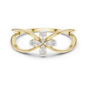 0.104 CT Round Brilliant Lab <b>Diamond</b> <b>Ring</b> for Women VVS-VS EF Clarity, CVD-Grown 18KT, 14KT, 10KT Gold & 925 Silver - Product Image 2