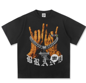 Polo d'été pour homme, chemise en coton, t-shirt imprimé avec logo Hell, haut, chemisier, ample, surdimensionné, lourd, 100% coton - Product Image 3