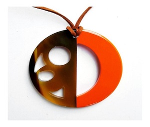 Collier en bois laqué et corne de buffle, toutes les couleurs, collier en corne de buffle naturelle, produit indien fait à la main, de f s international - Product Image 1