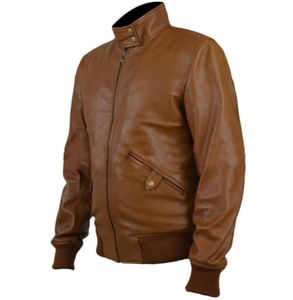 Chaqueta de Motocicleta de Piel de Oveja Genuina, Estilo Retro Americano, Impermeable, Resistente al Viento, Ecológica, de Marca Moderna para Hombre, Otoño-Invierno - Product Image 1