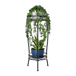 Decorative Metal 2-Layer Flower <b>Pot</b> <b>Stand</b> Living Room Balcony Indoor and Outdoor Garden in Bulk Price - Product Image 1