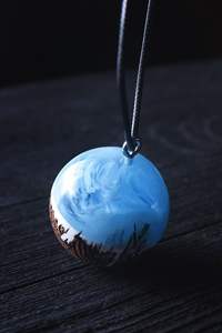 <b>COLOUR</b> FULL Resin Neackles Creative Handmade Glowing Neackles Unique Dark Blue Sky Clouds Resin Luminous <b>Necklace</b> - Product Image 3