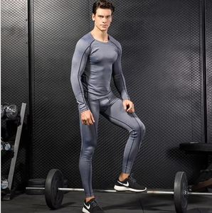 Conjunto Deportivo de Compresión para Hombre, Talla Grande, 10 Piezas, Antibacteriano, Secado Rápido, Mangas Largas, para Fitness, Entrenamiento, Running, Yoga - Product Image 5