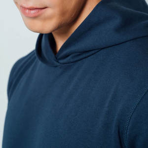 Sweat-shirt à capuche basique à 2 poches pour hommes Sweat-shirt à capuche en coton biologique et chanvre Collection de sweats à capuche en gros - Product Image 1