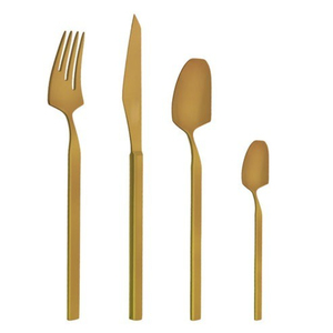 Fabricación de Alta Calidad al por Mayor OEM/ODM, Juego de Cena de Acero Inoxidable Pulido en Oro, Personalizado, Sostenible y Ecológico - Product Image 2