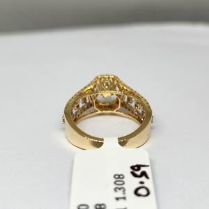 14K แหวนหมั้นโซลิแทร์สีทองเหลือง H-I เพชรธรรมชาติสำหรับงานแต่งงานครบรอบ - Product Image 4