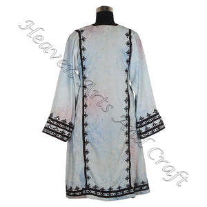 Top Kutchi imprimé floral/tunique/Kurta fait à la main BDR004 Vintage bohème du fournisseur indien Vintage fait à la main Banjara bohème - Product Image 4