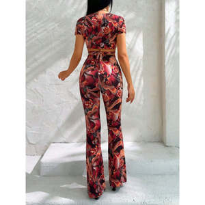 Conjunto estampado de manga corta para mujer, 36052 - estampado - Product Image 4
