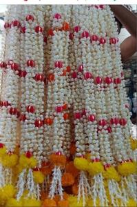 Mogra/Jasmine Gajra con guirnalda de flores de caléndula para decoración de boda de Navidad decoración de fiesta - Product Image 3