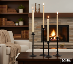 2025 Best Selling Metal Black Modern Lantern <b>Candle</b> <b>Holders</b> with <b>Glass</b> for Wedding Dinning Party, Bronze Iron - Product Image 2