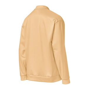 Fourniture directe d'usine femmes sur mesure longue Bomber veste respirant coton Nylon tissu col montant hiver uni teint solide - Product Image 4