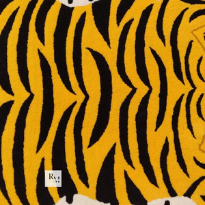 Ensemble de tapis à imprimé tigre 100% laine faits à la main par des artisans experts - Product Image 5