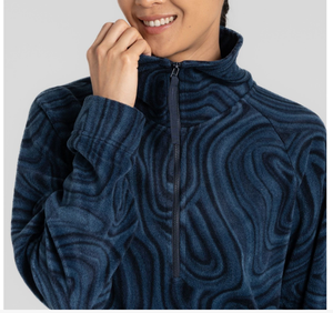 Sudadera de cuello redondo Lisa personalizada de algodón y poliéster rosa con estampado bordado, Sudadera de cuello redondo de gran tamaño con media cremallera para mujer - Product Image 3