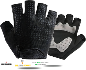 Gants de cyclisme antidérapants respirants demi-doigt pour adultes gants de vélo rembourrés avec tissu brocart gants de vélo adulte - Product Image 1