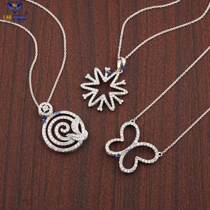 1.135 TDW Round Cut <b>Diamond</b> Pendant With Chain 925 Silver Non Certified <b>Diamond</b> Cvd/Hpht <b>Diamond</b> Lab Stone - Product Image 5