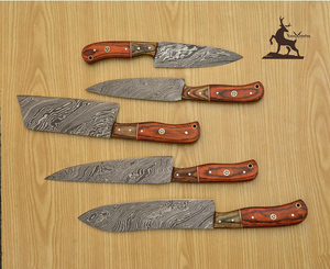 ชุดมีดเชฟเหล็กดามัสกัสตามสั่งสำหรับห้องครัวของขวัญสำหรับแฟนหรือพ่อสำหรับคริสต์มาสอีสเตอร์ - Product Image 3