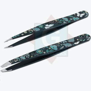 แหนบถอนคิ้วสเตนเลสแบบมืออาชีพพร้อมฉลากส่วนตัว - Product Image 1