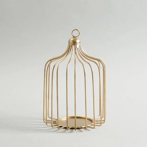 Newest Design Iron Gold Color <b>Bird</b> <b>Cage</b> High Quality Round Shape <b>Bird</b> <b>Cage</b> For Indoor And <b>Outdoor</b> Usage - Product Image 1