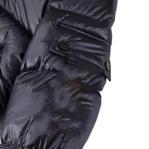 Fashion Bubble Jacket OEM Custom Logo Puffer <b>Coat</b> Lightweight Quilted Winter Jacket Streetwear Hooded Plain Dyed Outerwear - Product Image 5