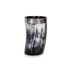 Best Selling 2025 Design <b>Beer</b> Drinking Buffalo Horn Glass with Metal Manufacturer <b>Table</b> Top Horn Glass Wholesale Exporter - Product Image 6