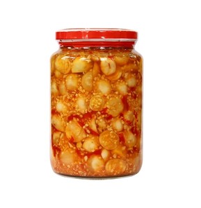 Mejor Precio Berenjenas en Conserva Blancas, Agridulces, Cortadas a la Mitad, en Vinagre Transparente, Picantes, Comida Enlatada - Product Image 1
