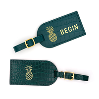 Étiquettes à bagages personnalisées en cuir avec logo en lettres dorées en vrac, cadeaux de mariage, cadeaux pour invités