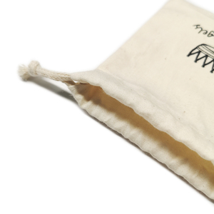 Bolsa de lona de algodón ecológica personalizada, bolsa de polvo con cordón, bolsas de compras reutilizables a la moda con logotipo de verano para uso en verano - Product Image 3