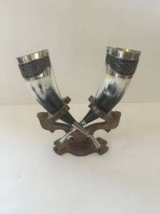 Taza de Cuerno Vikingo de Alta Calidad, Duradera, con Logotipo Personalizado al por Mayor, Artesanía Natural para Té y Café de la India - Product Image 3