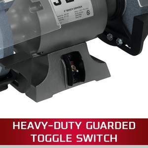 เครื่องเจียรแบบตั้งโต๊ะอุตสาหกรรม ขนาด 8 นิ้ว 1 แรงม้า 115 โวลต์ 1 เฟส พร้อมล้อลวดเหล็กกล้าคาร์บอนสำหรับเจียรไฟฟ้า - Product Image 3