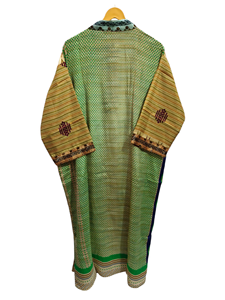 Summer Wear Bathrobe Silk Sari <b>Kimono</b> Vintage Sari Robe Soft <b>Beach</b> Party Gown Indian Handmade Silk <b>Kimono</b> - Product Image 5