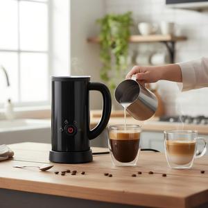 <span class=keywords><strong>Mousseur</strong></span> à <span class=keywords><strong>lait</strong></span> en acier inoxydable avec poignée en PP, 4 modes, <span class=keywords><strong>chauffe</strong></span>-chocolat chaud, 550W, <span class=keywords><strong>chauffe</strong></span>-<span class=keywords><strong>lait</strong></span> et <span class=keywords><strong>mousseur</strong></span> à vapeur à entraînement magnétique pour la cuisine - Product Image 3