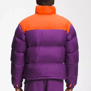 Custom Reflective Branding <b>Strap</b> <b>Adjustable</b> Cuffs Heat Sealed Quilting Platinum Grey Mens Padded Puffer Jacket - Product Image 2