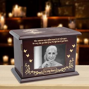 Handmade <b>Large</b> Adult Size Mosaic Aluminium Glass Cremation <b>Urn</b> Unique Funerals Supply With Individual Tiles Applied Burial - Product Image 1