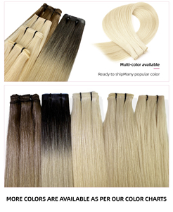 Extensions de cheveux K.SWIGS tissées à la main, 100% cheveux humains vierges Remy, cuticules alignées, fines et douces, réutilisables, confortables, sûres, vente en gros - Product Image 6
