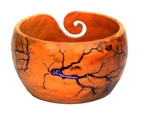 Wooden Elbond Yarn Purple <b>Bowl</b> Yarn <b>Ball</b> Storage Knitting And Crocheting Accessories Polished <b>Bowl</b> - Product Image 1