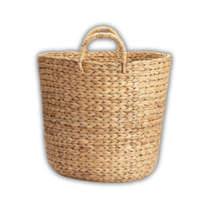 Cesta de jacinto de agua ecológica, organizador de lavandería, cesta hecha a mano para una vida sostenible, adecuada para ropa, Juguetes - Product Image 1