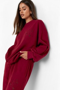 Women's <b>Oversized</b> Cotton Fleece Tracksuit High Quality Pullover & <b>Jogger</b> Set 2025 - Product Image 4