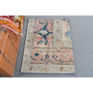 Alfombra Turca de 2.1x2.8 pies, Alfombra Pequeña Vintage, Alfombra Persa Azul - Product Image 1