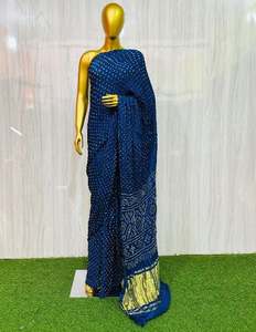 ผ้าส่าหรีสไตล์แบนดานีสุดหรูสำหรับผู้หญิง ของขวัญในราคาที่เข้าถึงได้ โดยผู้ส่งออกจากอินเดีย - Product Image 1