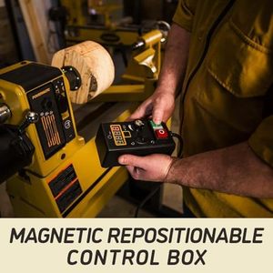 Torno de Velocidad Variable de Alta Calidad de 14" x 20" con Soporte Abierto, Máquina Reversible para Tornear Madera de 1 HP PM2014 con 3 Años de Garantía - Product Image 5