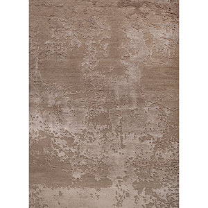 Kavi Hand Knotted <b>Wool</b> & Bamboo Silk Rugs Beige & <b>Brown</b> Project Error-for Kitchen Esk-431 - Product Image 3